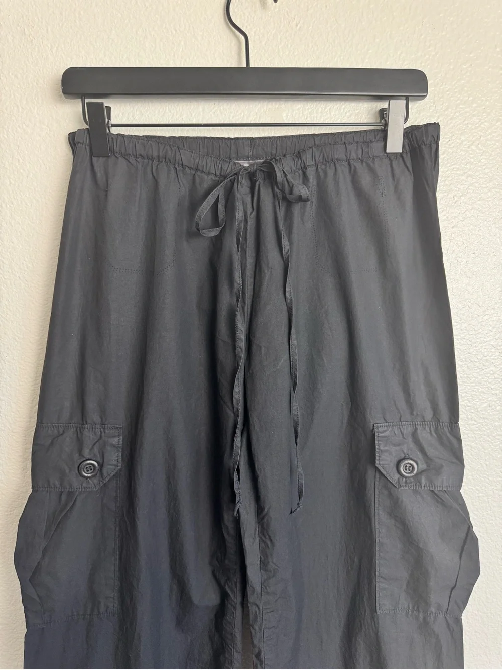 Lucky Brand Dungarees Black Drawstring Cargo Pants size Med